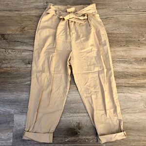 ZARA paper bag waist pants szS